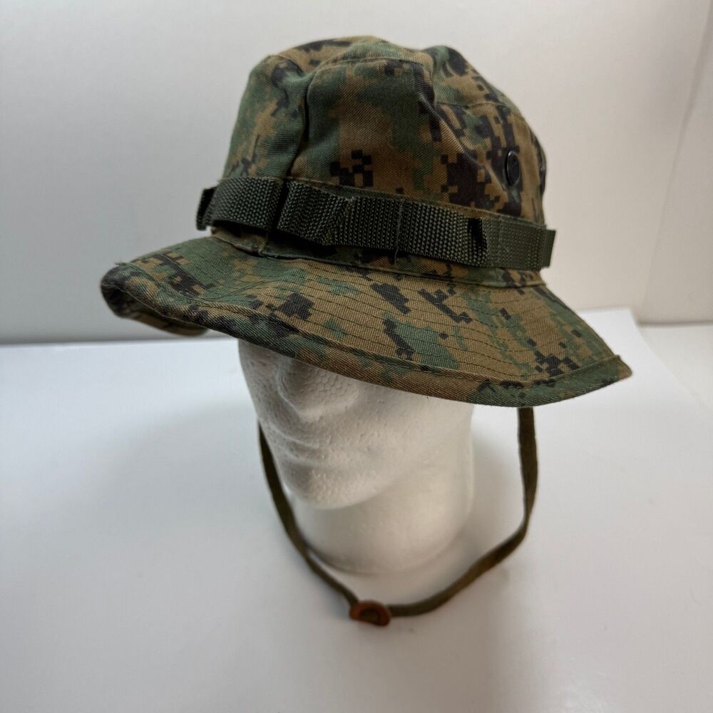 US Army Camo Boonie Sun Hat Size 7 1/4 Hot Weather Type II J-44320 Outdoor